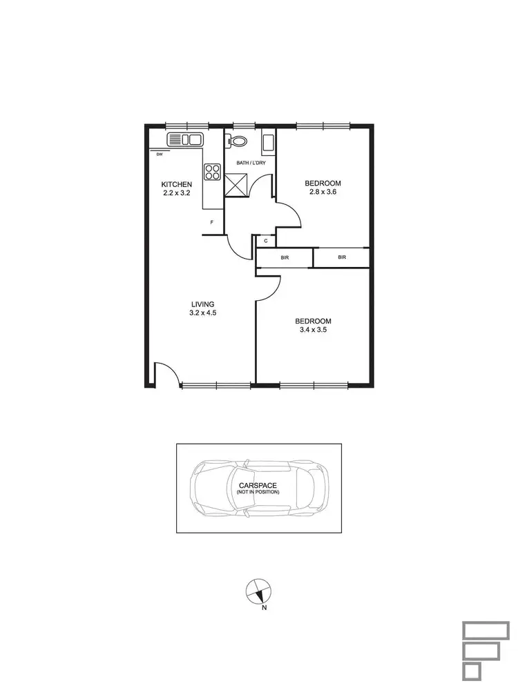 Floorplan of Homely apartment listing, 13/125 Kambrook Road, Caulfield North VIC 3161