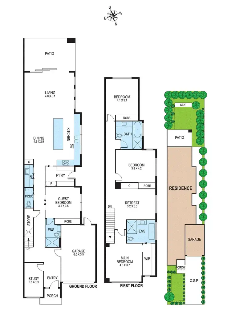 Floorplan of Homely townhouse listing, 36A London Street, Bentleigh VIC 3204