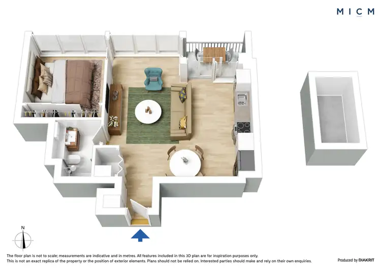 Floorplan of Homely apartment listing, 1201/560 Lonsdale Street, Melbourne VIC 3000