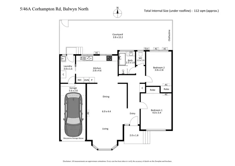 Floorplan of Homely villa listing, 5/46A Corhampton Road, Balwyn North VIC 3104