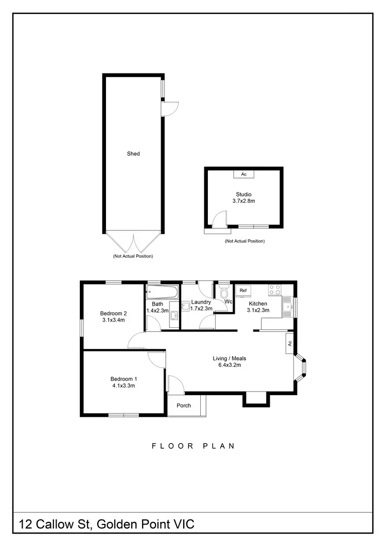 Floorplan of Homely house listing, 12 Callow Street, Golden Point VIC 3350