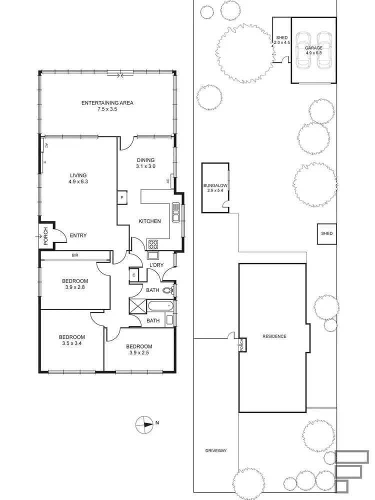 Floorplan of Homely house listing, 3 Porter Road, Carnegie VIC 3163