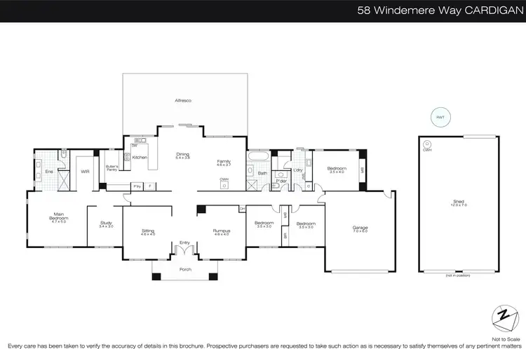 Floorplan of Homely house listing, 58 Windermere Way, Cardigan VIC 3352