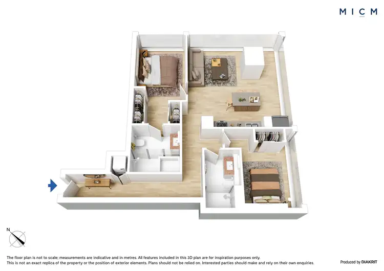 Floorplan of Homely apartment listing, 2709/633 Little Lonsdale Street, Melbourne VIC 3000