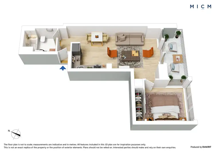 Floorplan of Homely apartment listing, 75/173 City Road, Southbank VIC 3006