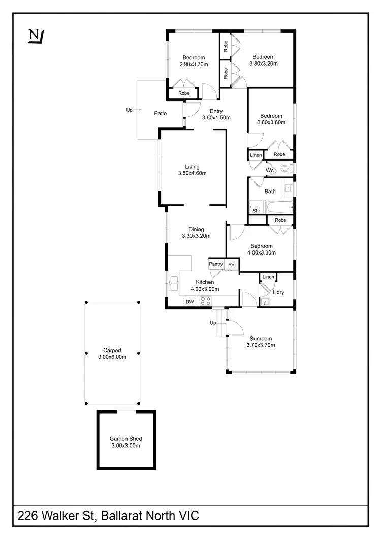 Floorplan of Homely house listing, 226 Walker Street, Ballarat North VIC 3350