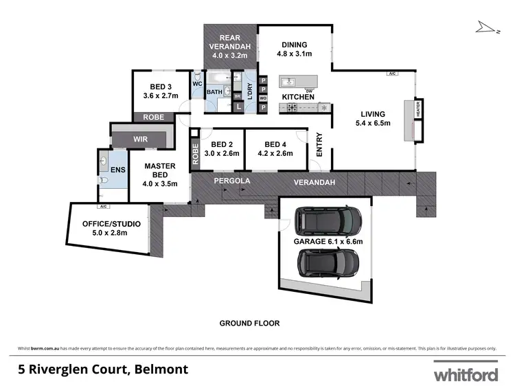 Floorplan of Homely house listing, 5 Riverglen Court, Belmont VIC 3216