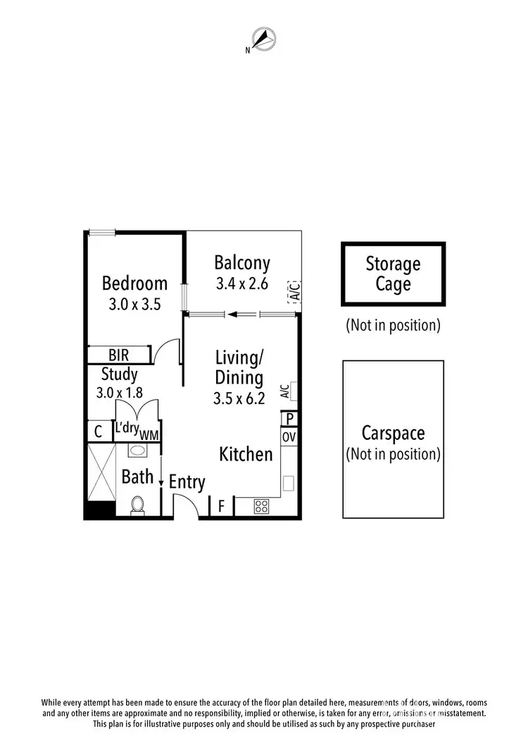 Floorplan of Homely apartment listing, 505/626 Heidelberg Road, Alphington VIC 3078