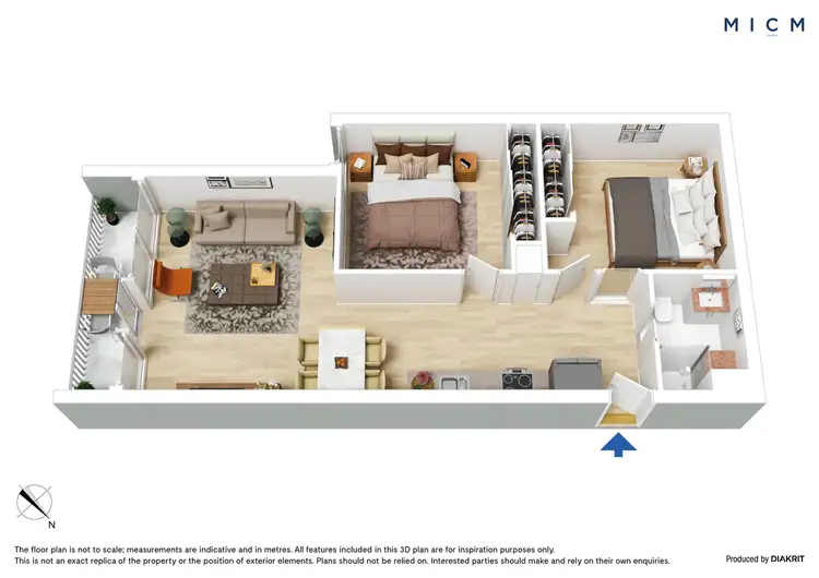 Floorplan of Homely apartment listing, 605/118 Kavanagh Street, Southbank VIC 3006