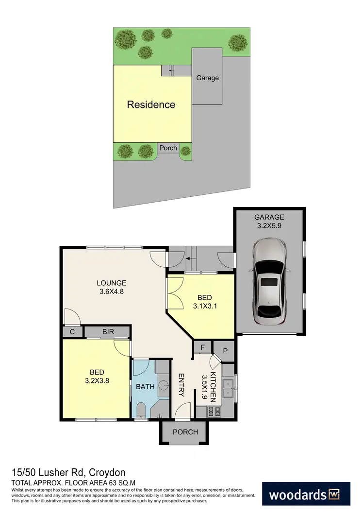 Floorplan of Homely unit listing, 15/50 Lusher Road, Croydon VIC 3136
