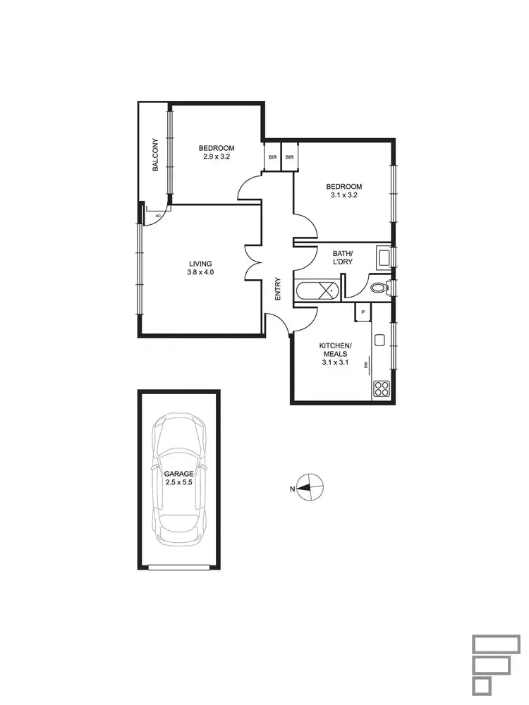 Floorplan of Homely apartment listing, 5/21 Shepparson Avenue, Carnegie VIC 3163
