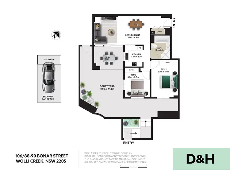 Floorplan of Homely apartment listing, 106/88 Bonar Street, Wolli Creek NSW 2205