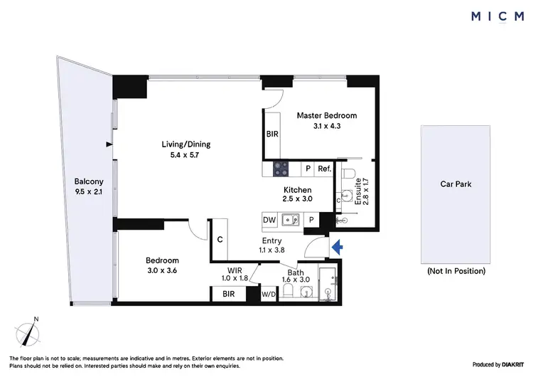 Floorplan of Homely apartment listing, 905/620 Collins Street, Melbourne VIC 3000