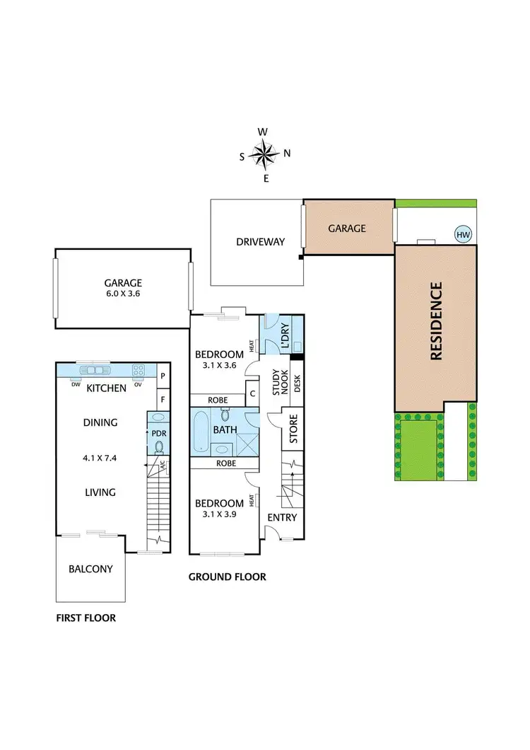Floorplan of Homely townhouse listing, 49c Dresden Street, Heidelberg Heights VIC 3081