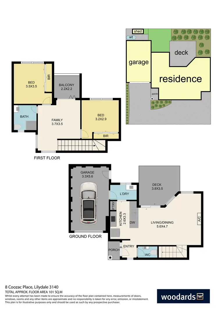 Floorplan of Homely townhouse listing, 8 Coozac Place, Lilydale VIC 3140