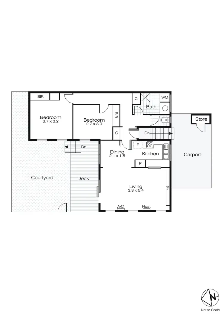Floorplan of Homely unit listing, 1/606 Lydiard Street North, Soldiers Hill VIC 3350