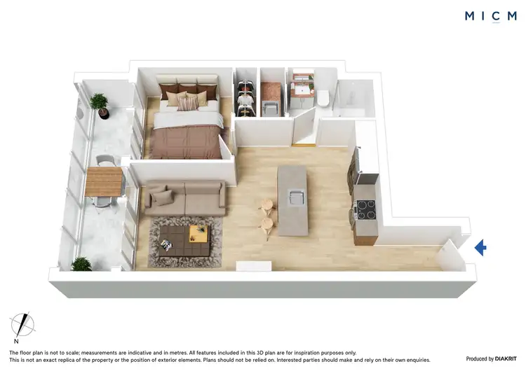 Floorplan of Homely apartment listing, 1912/70 Dorcas Street, Southbank VIC 3006