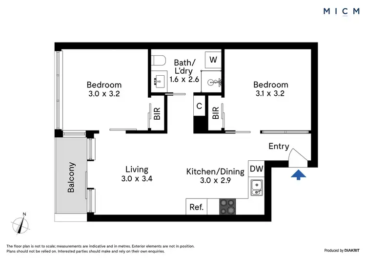 Floorplan of Homely apartment listing, 1805/618 Lonsdale Street, Melbourne VIC 3000