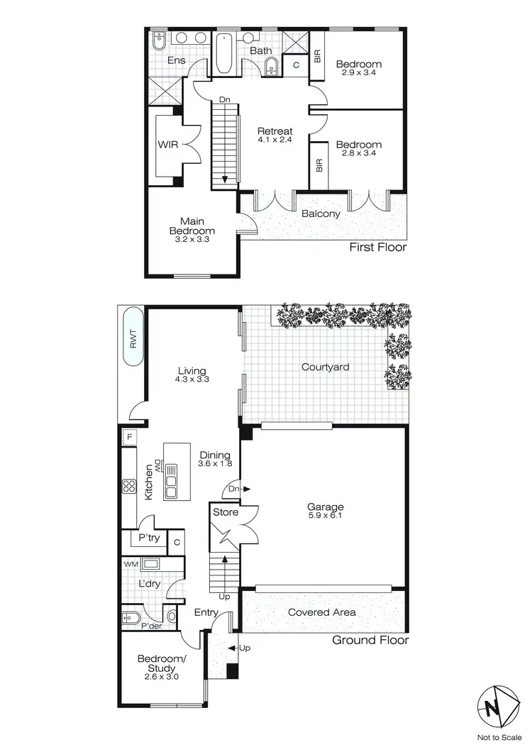 Floorplan of Homely house listing, 8/1015-1017 Gregory Street, Lake Wendouree VIC 3350