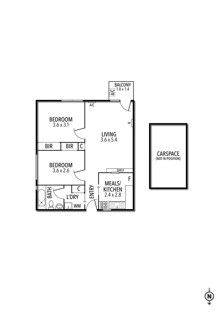Floorplan of Homely apartment listing, 16/55 Haines Street, North Melbourne VIC 3051