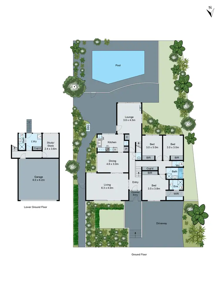 Floorplan of Homely house listing, 8 Palm Beach Crescent, Mount Waverley VIC 3149