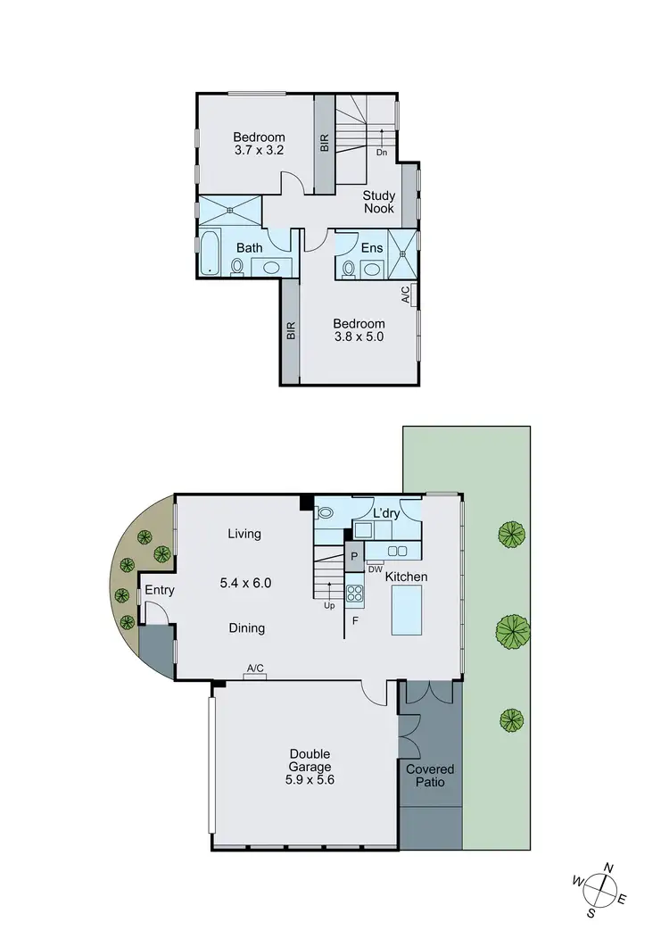 Floorplan of Homely townhouse listing, 2/555 Waverley Road, Malvern East VIC 3145