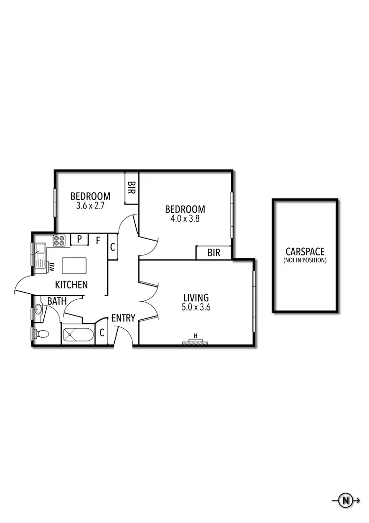 Floorplan of Homely apartment listing, 2/311 Pigdon Street, Carlton North VIC 3054