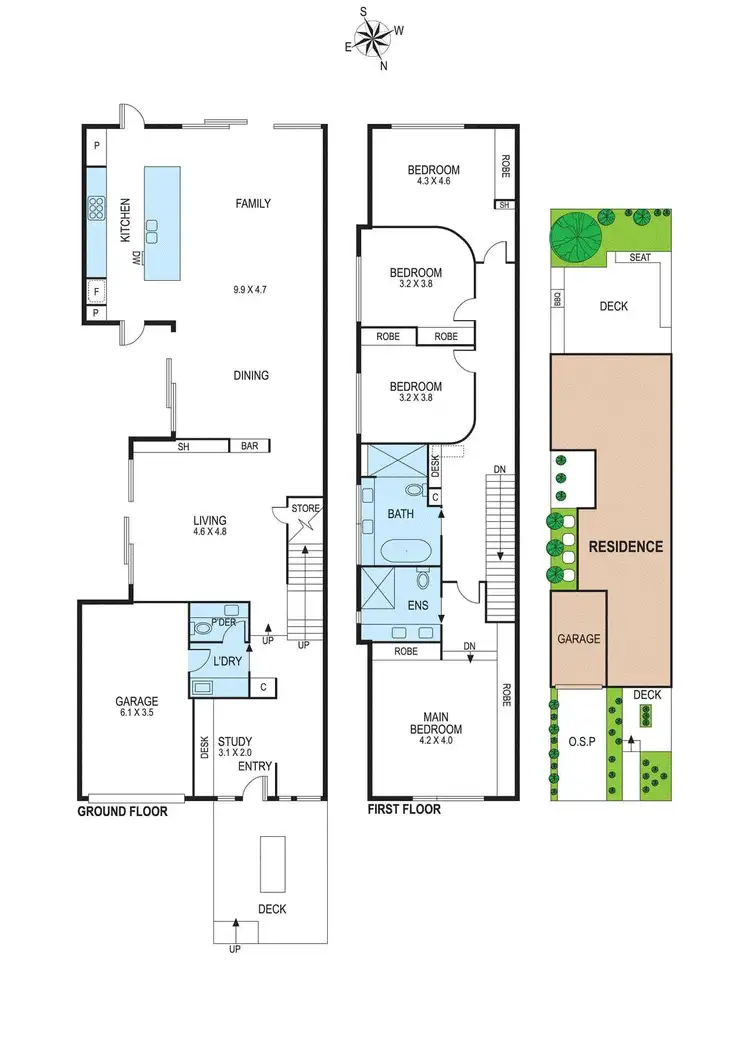Floorplan of Homely townhouse listing, 8B Blackshaw Street, Mckinnon VIC 3204