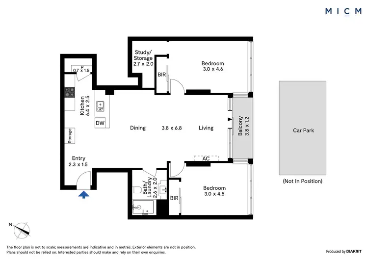Floorplan of Homely apartment listing, 600/668 Bourke Street, Melbourne VIC 3000
