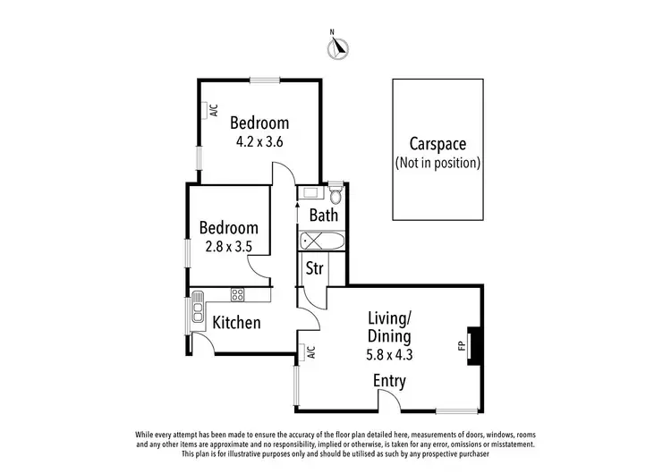 Floorplan of Homely apartment listing, 8/4 Rathmines Street, Fairfield VIC 3078