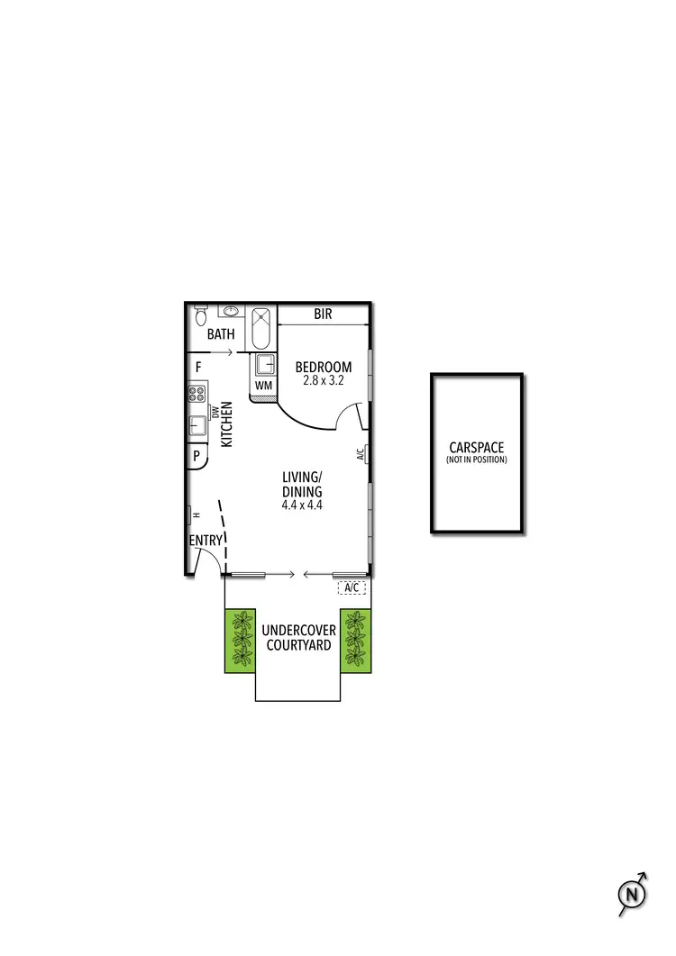 Floorplan of Homely apartment listing, 1/355 Rathdowne Street, Carlton VIC 3053