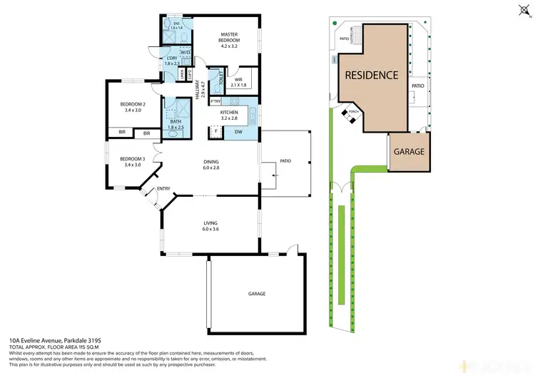 Floorplan of Homely townhouse listing, 10A Eveline Avenue, Parkdale VIC 3195