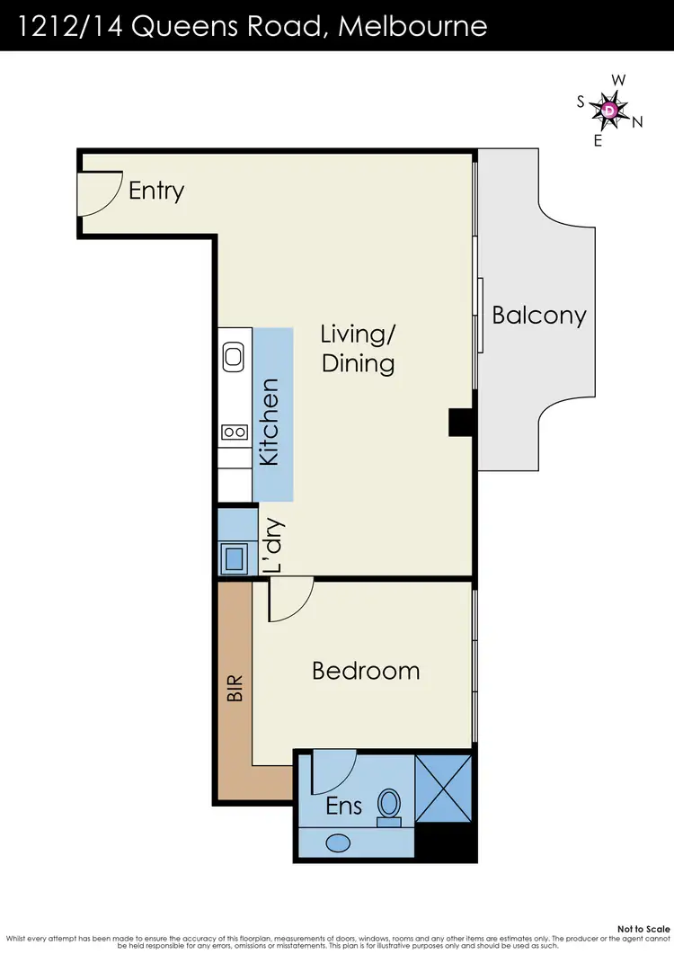 Floorplan of Homely apartment listing, 1212/14 Queens Road, Melbourne VIC 3004
