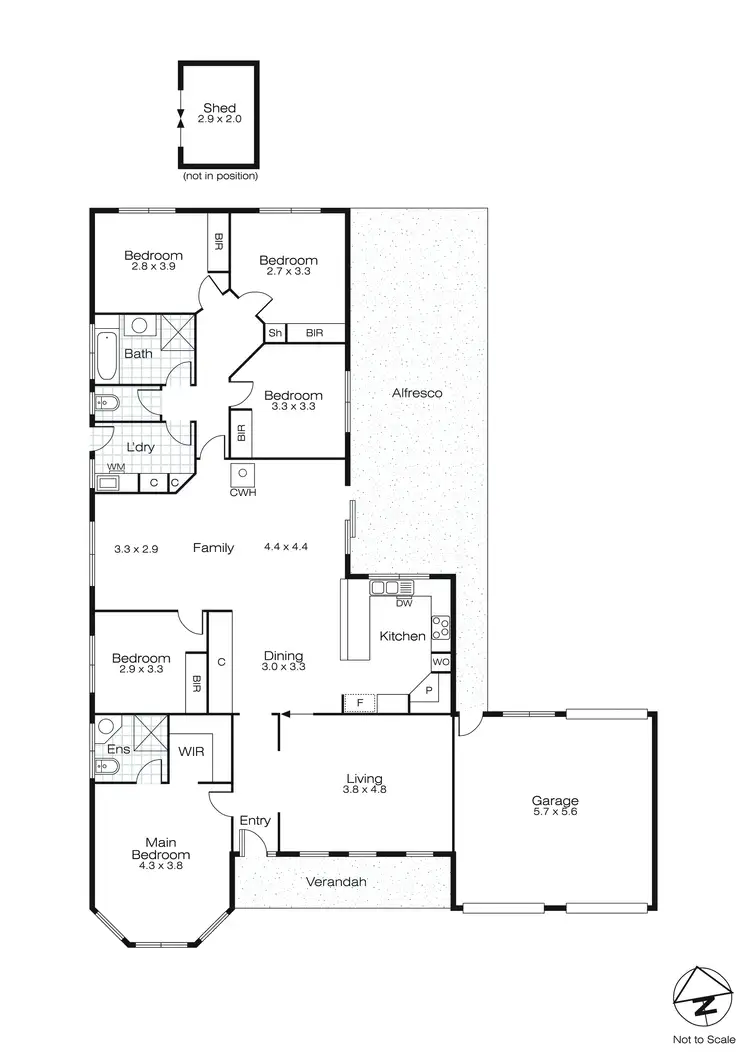 Floorplan of Homely house listing, 13 Shari Drive, Delacombe VIC 3356