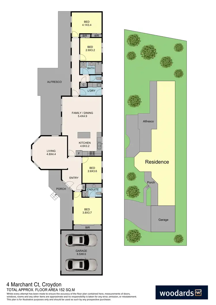 Floorplan of Homely house listing, 4 Marchant Court, Croydon VIC 3136