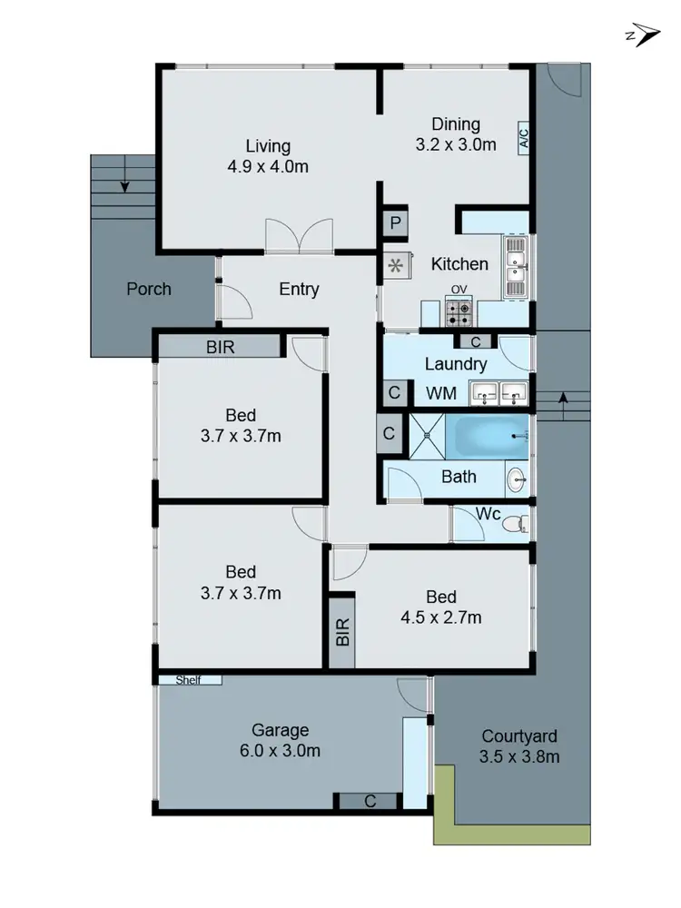 Floorplan of Homely unit listing, 1/24 Alexander Avenue, Oakleigh East VIC 3166