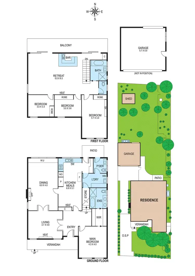 Floorplan of Homely house listing, 1 Ellindale Avenue, Mckinnon VIC 3204