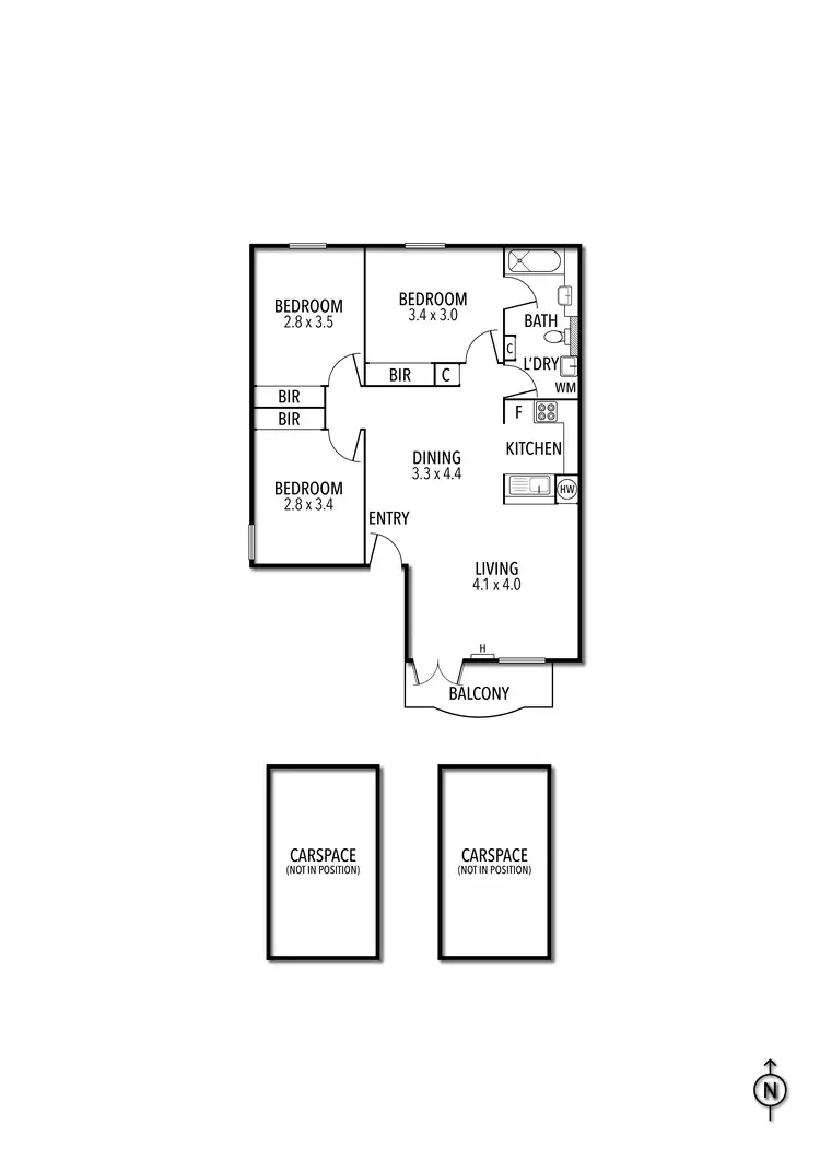 Floorplan of Homely apartment listing, 51/121 Rathdowne Street, Carlton VIC 3053