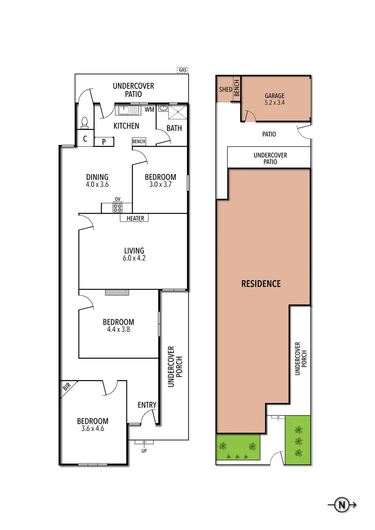 Floorplan of Homely house listing, 355 Nicholson Street, Carlton North VIC 3054