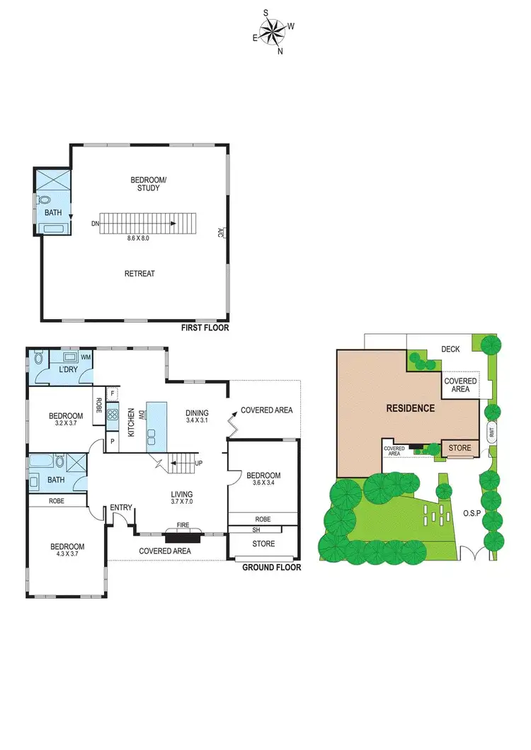 Floorplan of Homely townhouse listing, 1/144 Patterson Road, Bentleigh VIC 3204