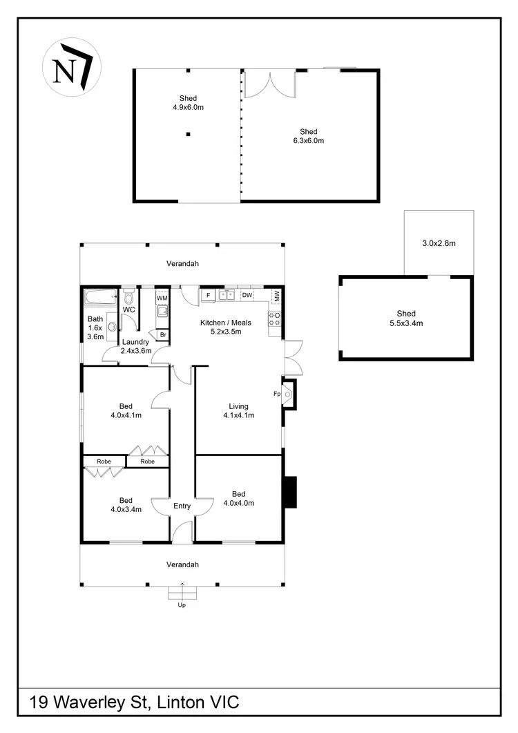 Floorplan of Homely house listing, 19 Waverley Street, Linton VIC 3360