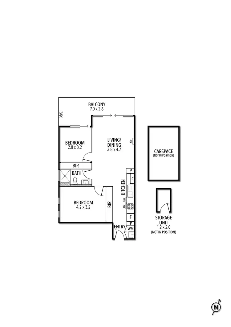 Floorplan of Homely apartment listing, 204/45 Rose Street, Fitzroy VIC 3065