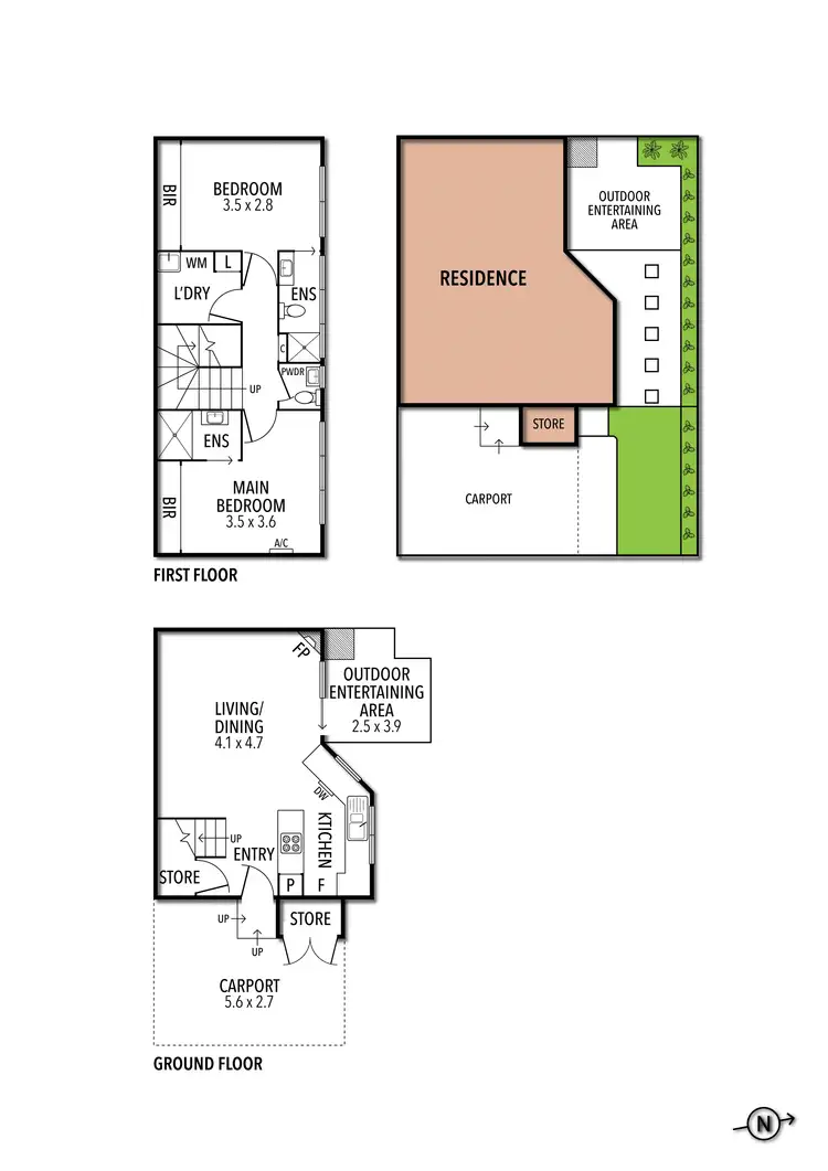 Floorplan of Homely townhouse listing, 21/411 Lygon Street, Carlton VIC 3053