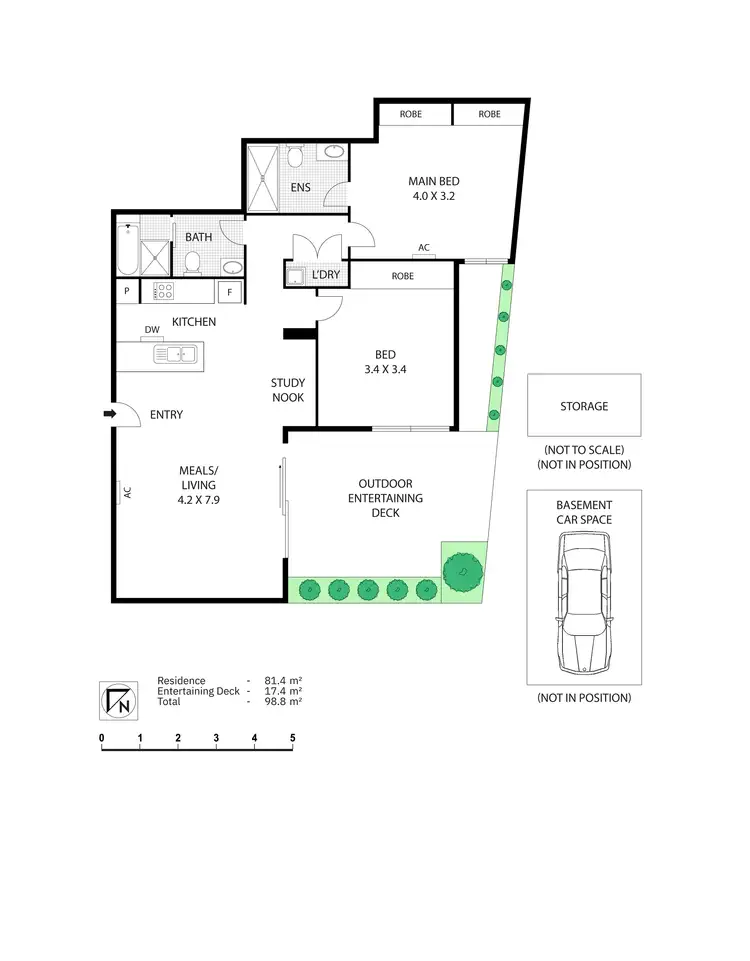 Floorplan of Homely apartment listing, 1/14 South Avenue, Bentleigh VIC 3204