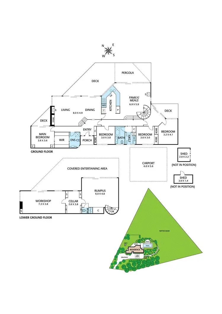 Floorplan of Homely house listing, 6 Morilla Place, North Warrandyte VIC 3113