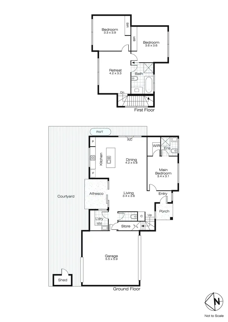 Floorplan of Homely unit listing, 2/246 Howe Street, Miners Rest VIC 3352