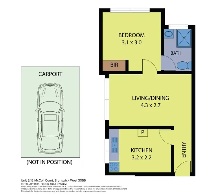 Floorplan of Homely apartment listing, 5/12 McColl Court, Brunswick West VIC 3055
