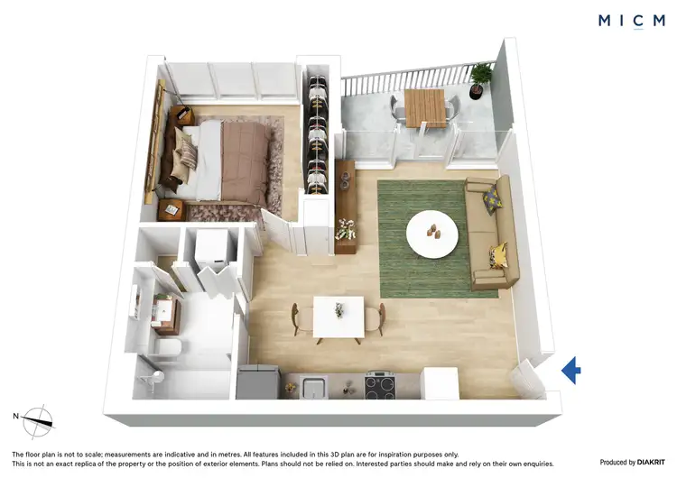 Floorplan of Homely apartment listing, 1901/408 Spencer Street, West Melbourne VIC 3003