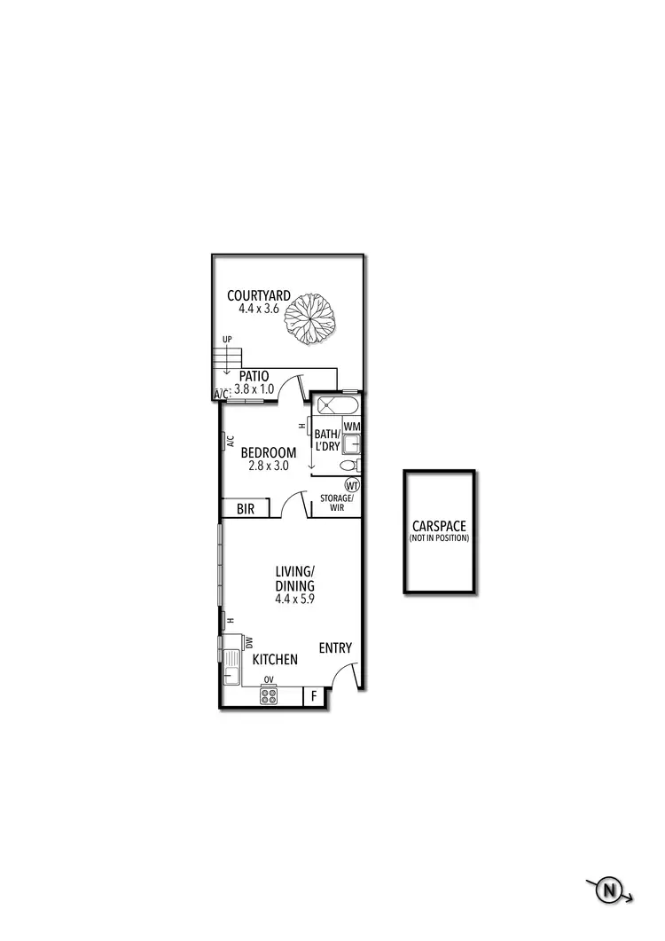 Floorplan of Homely apartment listing, 2/844 Lygon Street, Carlton North VIC 3054
