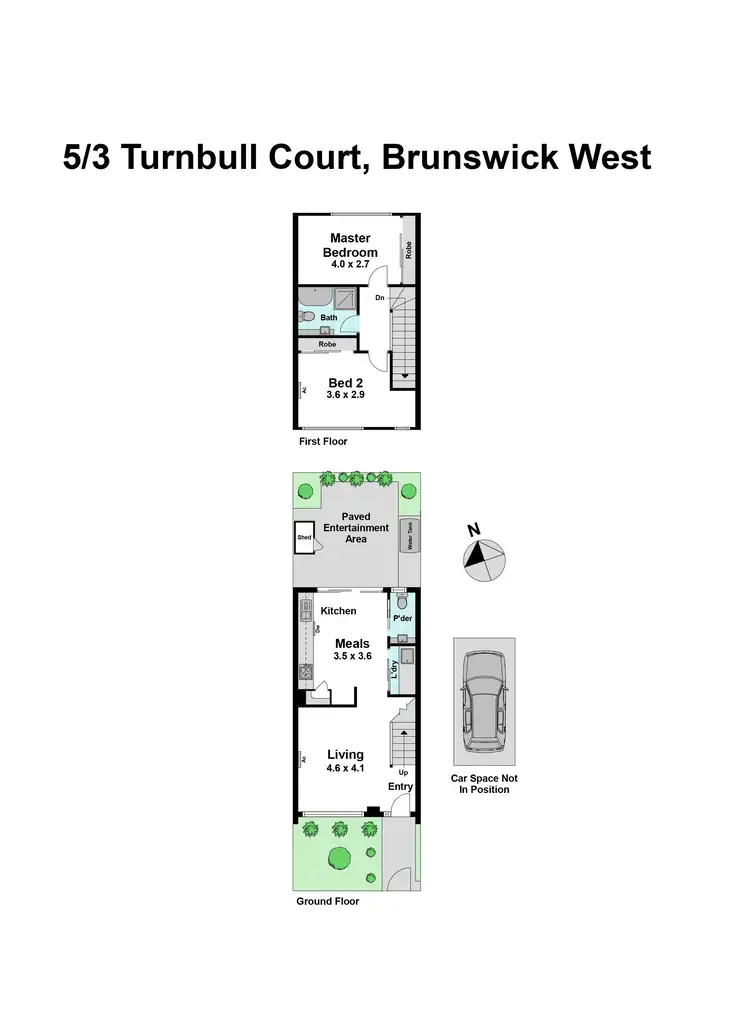 Floorplan of Homely townhouse listing, 5/3 Turnbull Court, Brunswick West VIC 3055